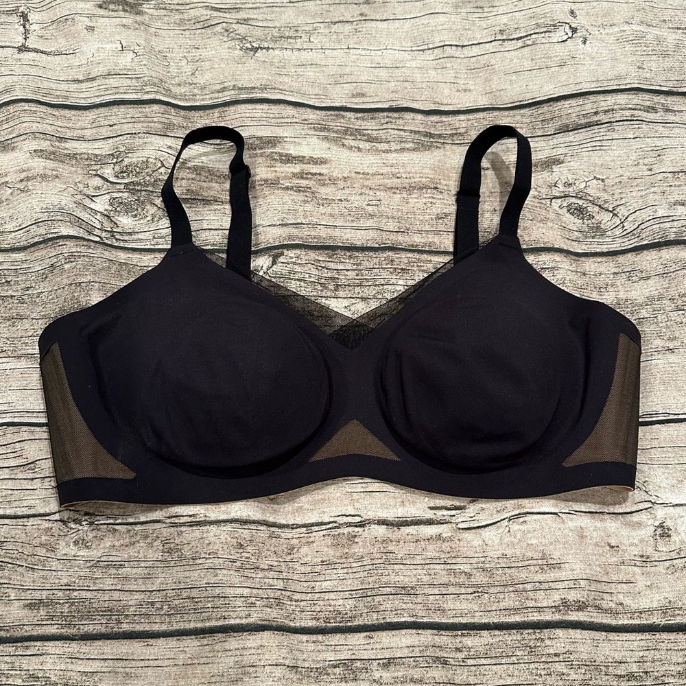 Honeylove Crossover Bra in Black Size Medium